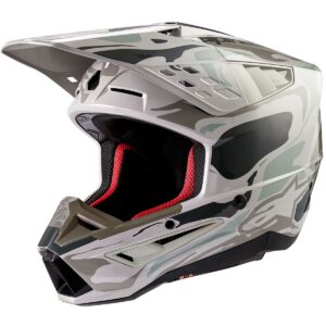 Casco de motocross ALPINESTARS S-M5 Mineral Warm Gris / Celadon Gren Brillo 2024 - Imagen 1