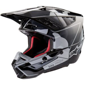 ALPINESTARS S-M5 Rover 2 Black / Silver Glossy 2024 Motocross Helmet - Image 1