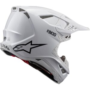 Casco de motocross ALPINESTARS Supertech S-M10 Solid Blanco Brillo 2024 - Imagen 2