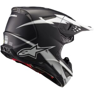 ALPINESTARS Supertech S-M10 Ampress Black / White Matt 2024 Motocross Helmet - Image 2