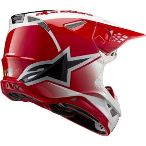 ALPINESTARS Supertech S-M10 Unite Red / White Glossy 2024 Motocross Helmet - Image 2