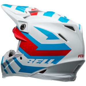BELL Moto-9S Flex 22.06 Banshee Gloss White / Red 2024 Motocross Helmet - Image 3