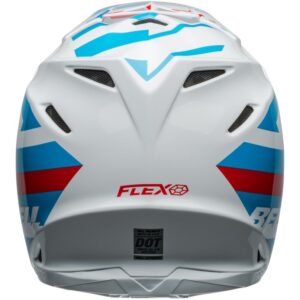 BELL Moto-9S Flex 22.06 Banshee Gloss White / Red 2024 Motocross Helmet - Image 4