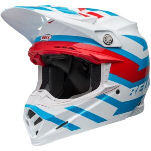 BELL Moto-9S Flex 22.06 Banshee Gloss White / Red 2024 Motocross Helmet - Image 1