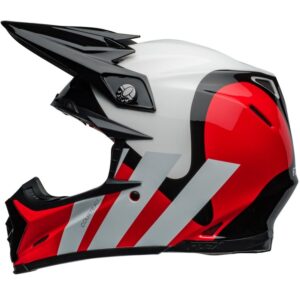 Casco de motocross BELL Moto-9S Flex 22.06 Hello Cousteau Stripes Blanco / Rojo 2024 - Imagen 2