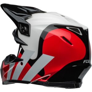 Casco de motocross BELL Moto-9S Flex 22.06 Hello Cousteau Stripes Blanco / Rojo 2024 - Imagen 3