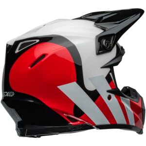 Casco de motocross BELL Moto-9S Flex 22.06 Hello Cousteau Stripes Blanco / Rojo 2024 - Imagen 5