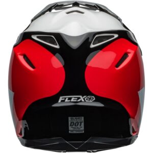 Casco de motocross BELL Moto-9S Flex 22.06 Hello Cousteau Stripes Blanco / Rojo 2024 - Imagen 4
