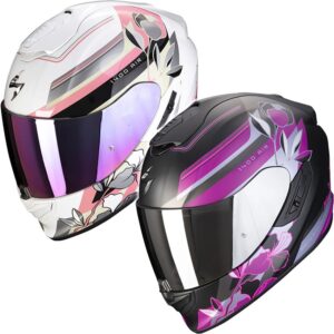 SCORPION EXO-1400 Evo Gaia Black Matt / Pink Full-Face Helmet - Image 2