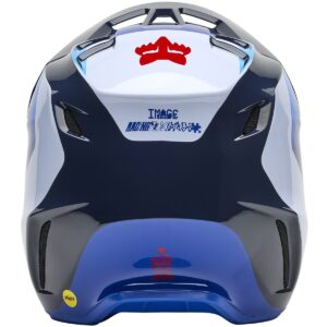 FOX V3 Fade White / Blue 2025 Motocross Helmet - Image 3