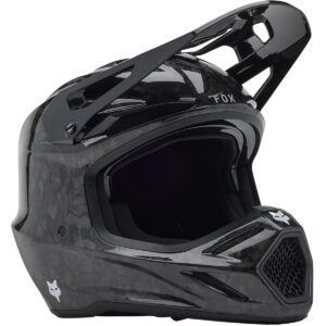 Casco de motocross FOX V3 RS Carbon Solid Negro 2024 - Imagen 2