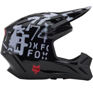 FOX V3 Seventy4 Black 2025 Motocross Helmet - Image 2