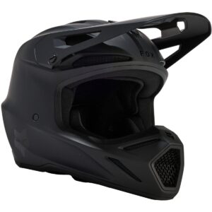 Casco de motocross FOX V3 Solid Junior Negro Mate 2024 - Imagen 1