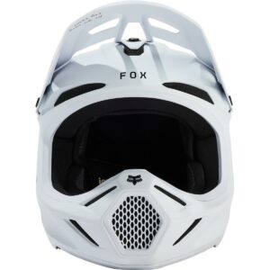FOX V3 Solid Junior Matt White 2024 Motocross Helmet - Image 4
