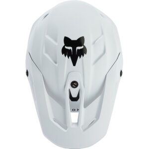 FOX V3 Solid Junior Matt White 2024 Motocross Helmet - Image 5
