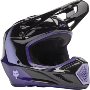 Casco de motocross FOX V3 Spire Junior Negro / Morado 2026 - Imagen 1
