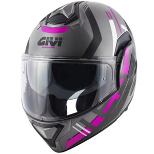 GIVI X30 Pulsar PUTP Matt Titanium / Black / Fuchsia Full-Face Helmet - Image 1