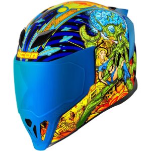 Casco integral ICON Airflite Bugoid Blitz Azul - Imagen 1