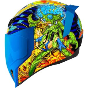 Casco integral ICON Airflite Bugoid Blitz Azul - Imagen 2