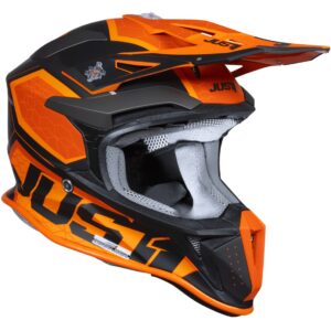 JUST1 J18F Hexa Orange / Black Matt 2025 Motocross Helmet - Image 3