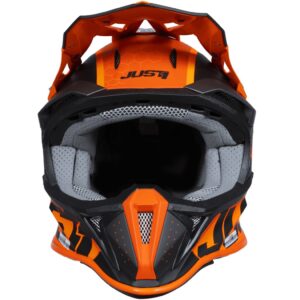 JUST1 J18F Hexa Orange / Black Matt 2025 Motocross Helmet - Image 4