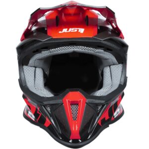 Casco de motocross JUST1 J18F Hexa Rojo / Blanco / Negro Mate 2025 - Imagen 4