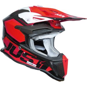 Casco de motocross JUST1 J18F Hexa Rojo / Blanco / Negro Mate 2025 - Imagen 3