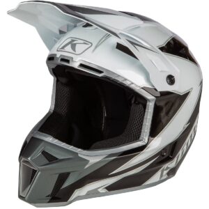 KLIM F3 Carbon Lightning White Motocross Helmet - Image 1