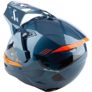Casco integral KLIM X1 Alpha Concept Petróleo / Strike Naranja - Imagen 3