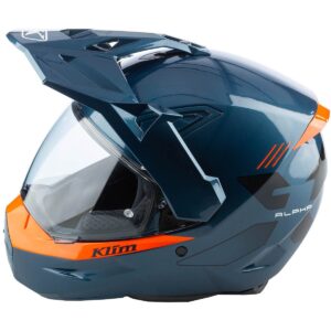 Casco integral KLIM X1 Alpha Concept Petróleo / Strike Naranja - Imagen 2