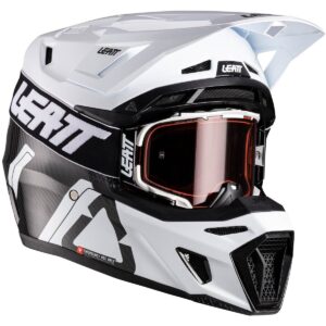 LEATT Kit Moto 9.5 Carbon / White 2026 Motocross Helmet - Image 2