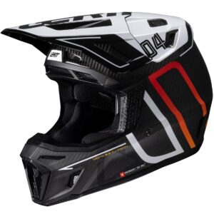 LEATT Kit Moto 9.5 Carbon / White 2025 Motocross Helmet - Image 5