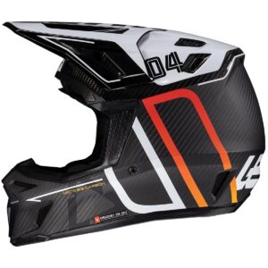 LEATT Kit Moto 9.5 Carbon / White 2025 Motocross Helmet - Image 4