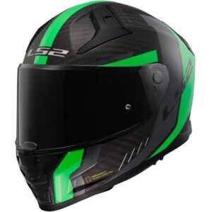 Casco integral LS2 FF811 Vector II Carbon Grid Verde Mate Flúor - Imagen 1