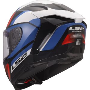 LS2 FF817 Challenger II Viper White / Blue / Red Full-Face Helmet - Image 3