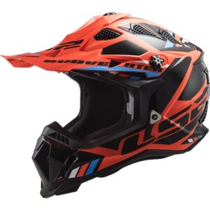 LS2 MX700 Subverter Evo II Stomp Fluo Orange / Black Motocross Helmet - Image 1