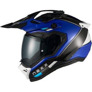 NEXX X.Rally Carbon Raid Blue / White Full-Face Helmet - Image 2