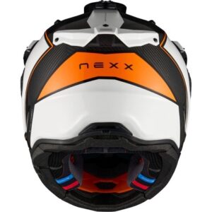 NEXX X.Rally Carbon Raid White / Orange Full-Face Helmet - Image 3