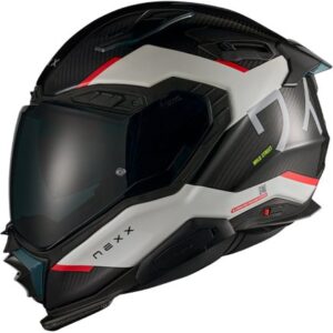 Casco integral NEXX X.WST3 Carbon Manga Blanco / Rojo - Imagen 2