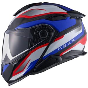 Casco integral NEXX X.Lifetour Pro Mile Azul / Rojo Mate - Imagen 3