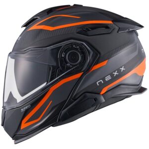Casco integral NEXX X.Lifetour Pro Mile Naranja / Gris Mate - Imagen 3