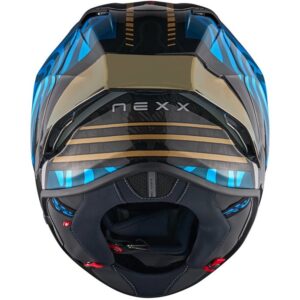 NEXX X.R3R Carbon Swirl Sky Blue Full-Face Helmet - Image 3
