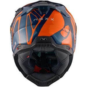 Casco integral NEXX X.WST3 B-Side Azul Verde Azulado / Naranja - Imagen 3