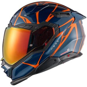 Casco integral NEXX X.WST3 B-Side Azul Verde Azulado / Naranja - Imagen 2