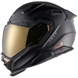 NEXX X.WST3 Carbon Zero Pro Carbon / Gold Matt Full-Face Helmet - Image 2