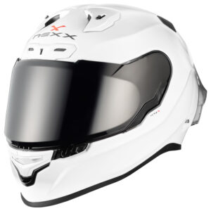 NEXX X.R3R Plain White Full-Face Helmet - Image 1