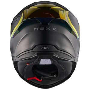 NEXX Y.100R Subsonic Black / Red Matt Modular Helmet - Image 3