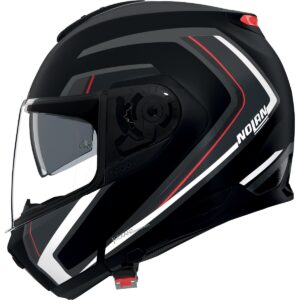 Casco integral NOLAN N100-6 Radiante Negro / Plata / Rojo Mate - Imagen 2