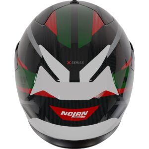 NOLAN X-904 Ultra Carbon Calibro Carbon / Silver / Green / Red Full-Face Helmet - Image 3