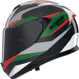 NOLAN X-904 Ultra Carbon Calibro Carbon / Silver / Green / Red Full-Face Helmet - Image 2